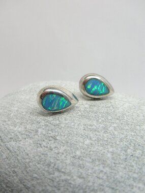 Fire opal teardrop earrings